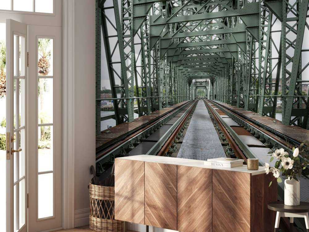 Monumentale Eisenbahnbrücke De Hef in Rotterdam  